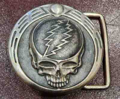 Owsley Stanley "Bear" SILVER Steal Your Face SYF buckle 1983 Original