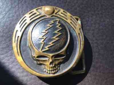 Owsley  ??Bear ? Stanley Bronze Grateful Dead Steal Your Face Belt Buckle