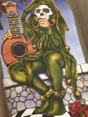 Grateful Dead Songbook t-shirt vintage Stanley Mouse Jester Mandolin Roses 1972