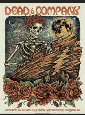Dead And Company RED ROCKS 2021 Bob Weir John Mayer & Co Signed Artist Edition