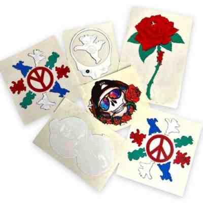BUNDLE OF 6 VINTAGE 1990s GRATEFUL DEAD WINDOW DECAL STICKERS MULTIPLE DESIGNS