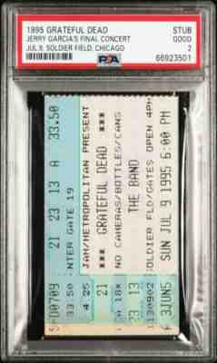 GRATEFUL DEAD JERRY GARCIA FINAL CONCERT TICKET STUB 1995ð???7 9 95 CHICAGO PSA 2