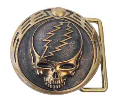Owsley  ??Bear ? Stanley Bronze Grateful Dead Steal Your Face Belt Buckle