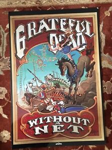 GRATEFUL DEAD  Without A Net  rare promotional poster from 1990  FANTASTIC!!!