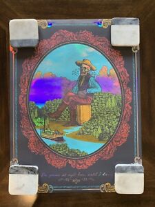 Grateful Dead Johnny Cash Big River Holographic Poster Status Serigraph S/N