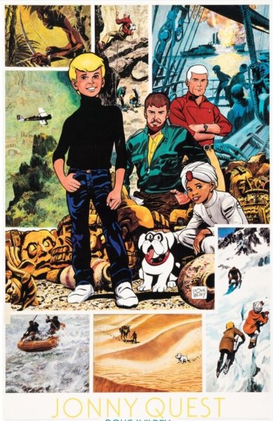 Jonny Quest Comico Poster Mint In Sealed Bag - Hanna Barbera Doug Wildley 1986