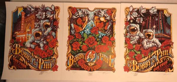 Bobby & Phil Duo Tour 2018 Artist Edition Triptych by Aj Masthay #29 of only 50