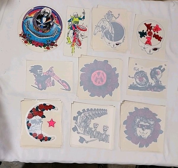 Vintage Grateful Dead Stickers Window Decal Lot Total Of 34