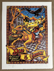 RARE 2017 Dead & Company 11/22 TD Garden Boston Concert Poster S/N Grateful x/50