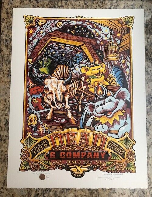 Dead & Company Folsom Field Boulder Colorado  6/9/2017 Poster AJ Masthay Mint