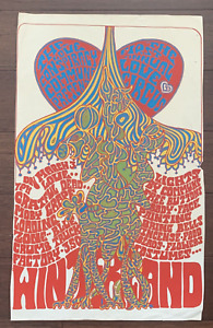 GRATEFUL DEAD AOR 2.194 ORIGINAL POSTER 1ST WINTERLAND SHOW LOVE MOBY GRAPE 1967