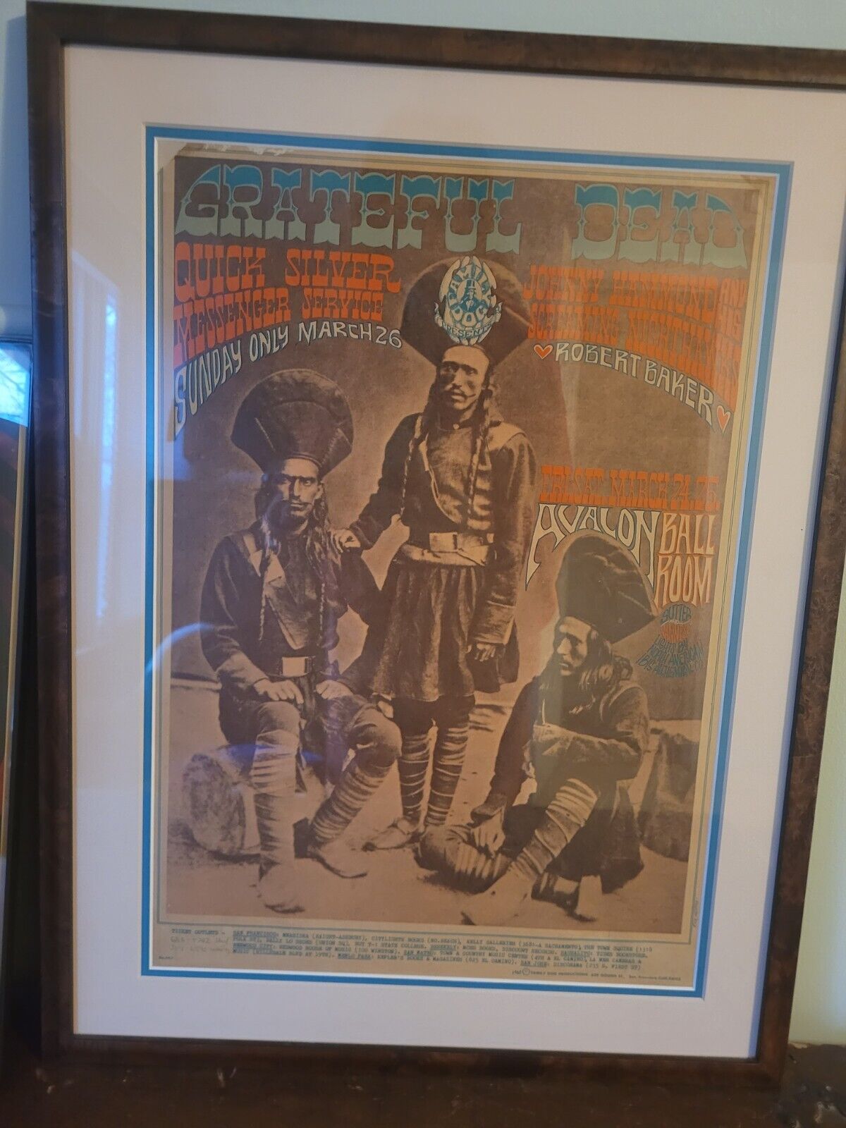 1967 Family Dog Rick Griffin Avalon Ballroom, 3/24-25. No. 54-1. Framed.