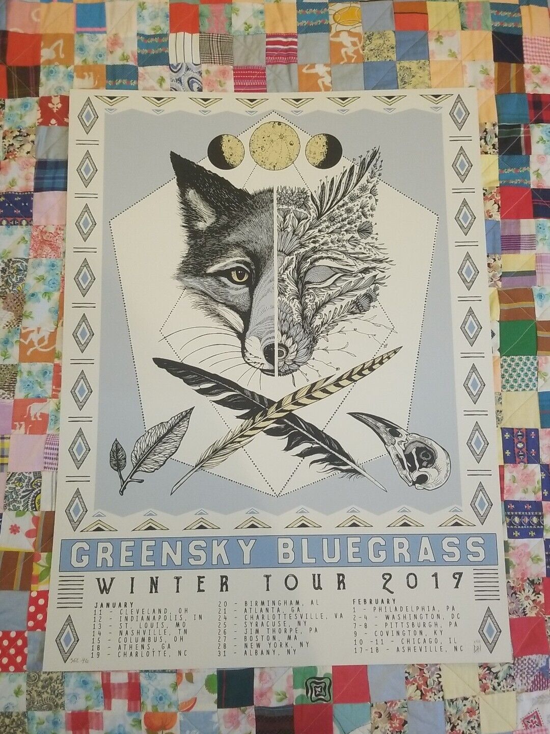 Greensky Bluegrass Winter Tour 2017 Poster Signed Numbered #/420