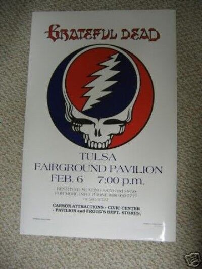 Grateful Dead Tulsa 1979 Poster....Very Rare