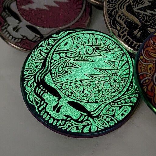DANNY STEINMAN LIMITED EDITION Grateful Dead Stealie PIN SET. Set of 10