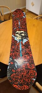 Grateful Dead skull and roses snowboard - Burton Easy Livin 158 - Rare