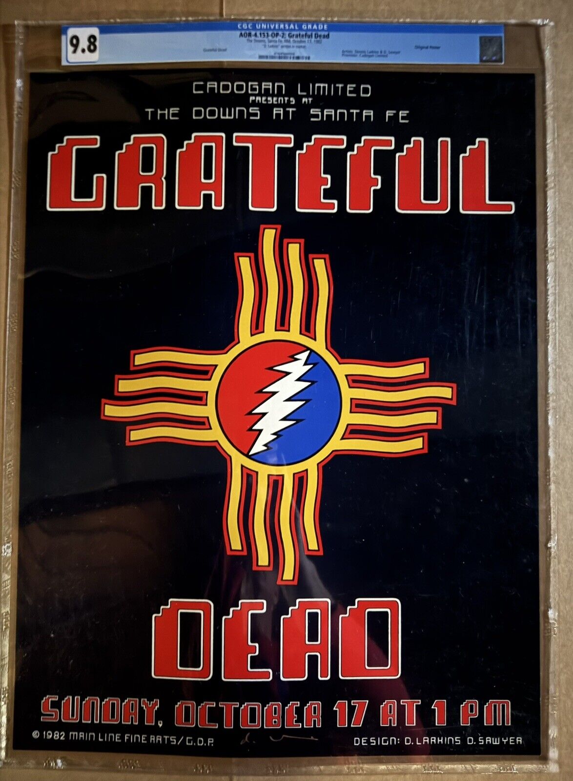 NICE CGC Certified 1st Printing SIGNED AOR 4.153 Grateful Dead Concert Poster
