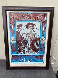 GRATEFUL DEAD Poster FAMILY DOG 1977 AVALON Skull Roses AUTOGRAPH Stanley Mouse