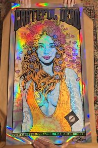 Grateful Dead Bertha Rainbow Foil Edition Poster by Chuck Sperry LE Variant x/65