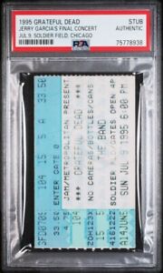 GRATEFUL DEAD JERRY GARCIA FINAL CONCERT TICKET STUB 1995?CHICAGO 7/9 POP4?PSA