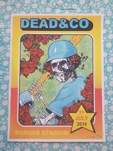 Dead and Company LA Dodger Stadium Poster Print Signed 2018 Los Angeles Booth