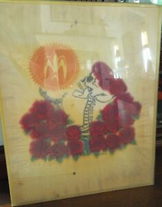 Rare Grateful Dead Ed Donohue Original 1977 Vintage 24 in x 30 in Tie Dyed Art