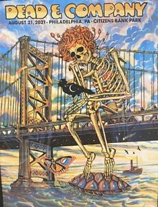 Dead & Company Philadelphia Poster Bridge Citizens Bank Zeb Love SGND #/1250