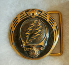 Bronze Owsley Stanley Grateful Dead Steal Your Face Belt Buckle W/ Custom Belt