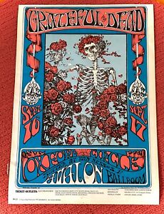 GRATEFUL DEAD SKELETON & ROSES AVALON BALLROOM FD 26 POSTER 3RD PRINT ORIGINAL