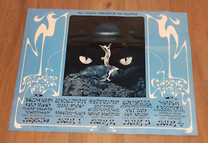 1971 GRATEFUL DEAD, BILL GRAHAM FILLMORE WEST CLOSING WEEK POSTER BG287, SINGER
