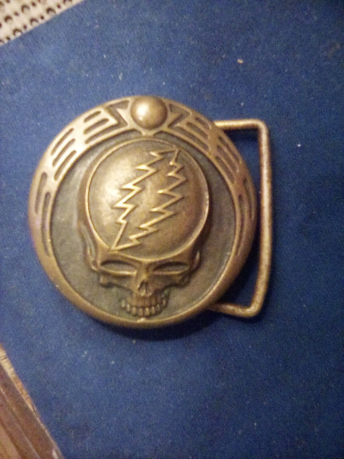Grateful Dead Oswley Stanley Yell in Your Face Autographed belt buckle #1