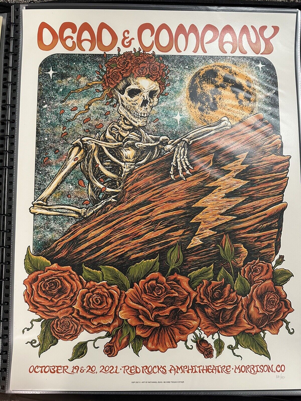 Dead & Company Red Rocks OFFICIAL MERCH Poster - #168/850 - 10/19 & 10/20/2021