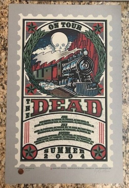 The Dead Grateful Dead Summer Tour 2004 Official Poster S/N 1st Ed. Gary Houston