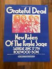 ORIGINAL 1972 Grateful Dead New Riders of the Purple Sage Hollywood Bowl Poster