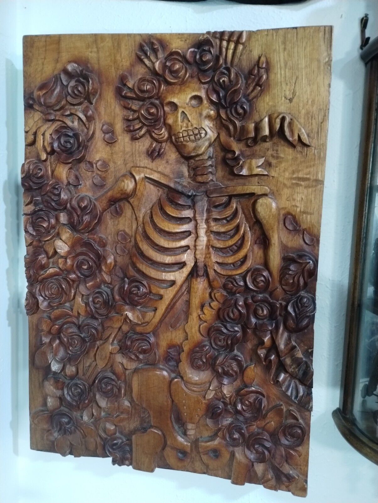 Vintage Wood Carving Of Bertha grateful dead