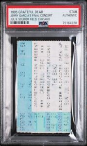 GRATEFUL DEAD JERRY GARCIA FINAL CONCERT TICKET STUB 1995?CHICAGO 7/9 POP4?PSA