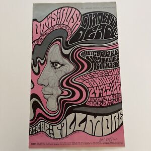 1967 Bill Graham BG 51 1st Print Poster Grateful Dead Signed By Wes Wilson