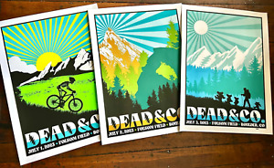 Dead & Company Poster 2023 Folsom Boulder VIP 3X SET Final Tour Biffle Red Rocks