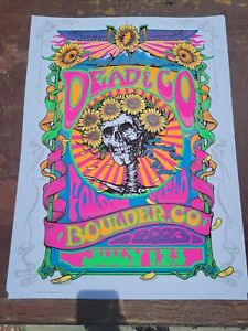 Dead and Company Folsom Field Poster Boulder, Co  7/1-3/23 Richard Biffle UV