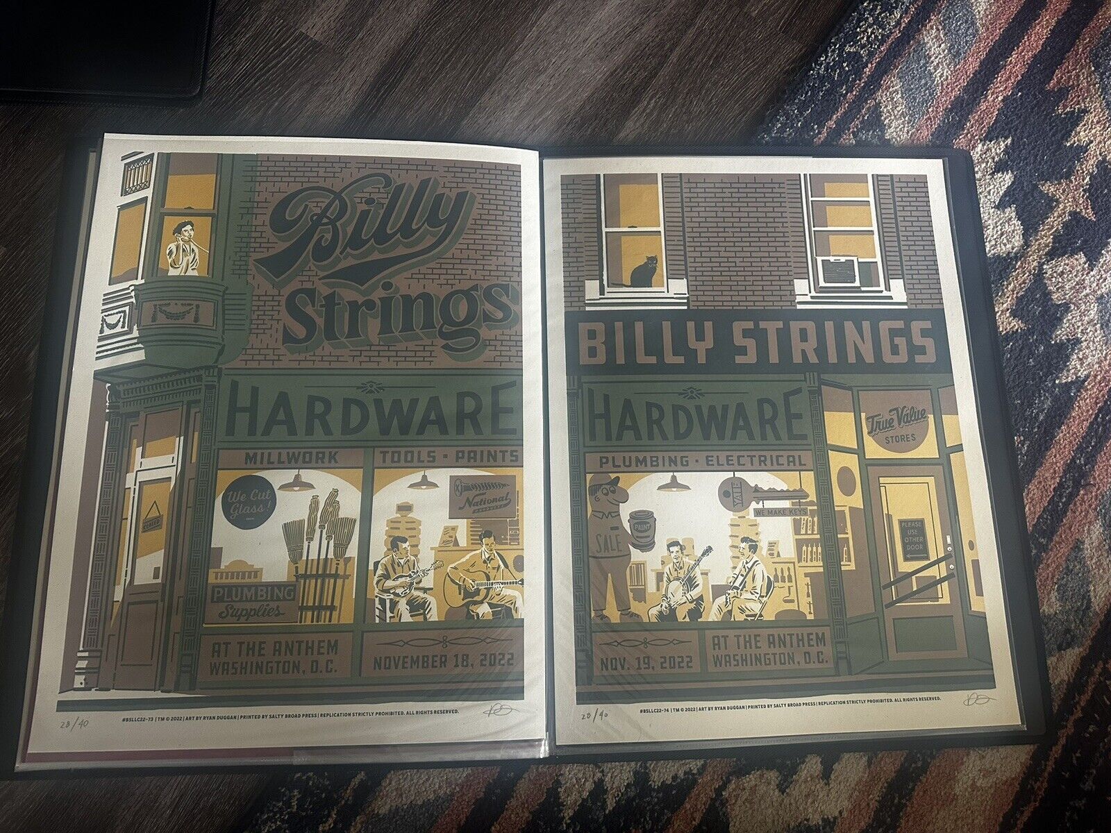 Billy Strings Anthem Washington DC Poster Matching # SE Variant Set 28/40 11/18