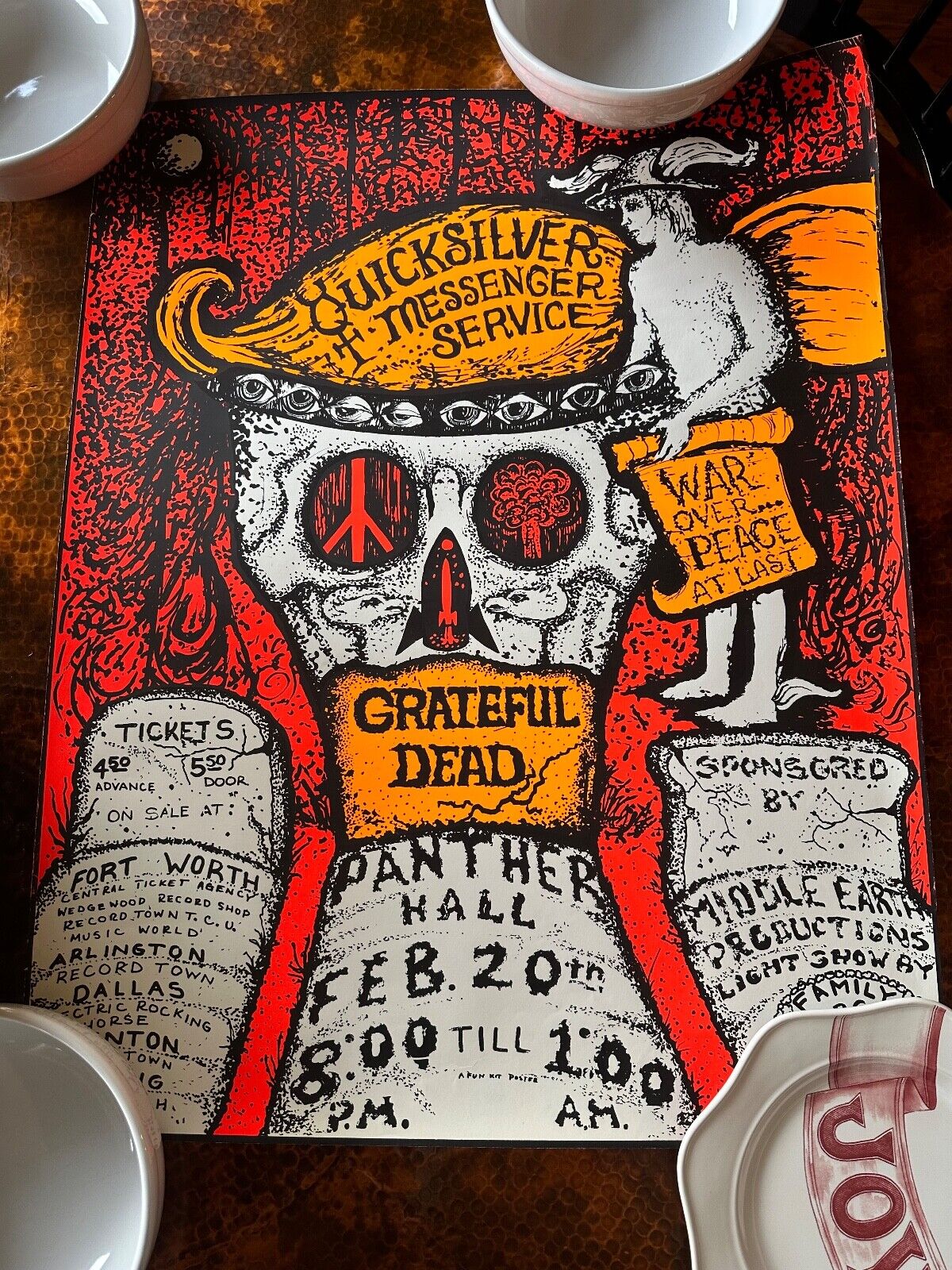 RARE Grateful Dead Panther Hall poster original vintage