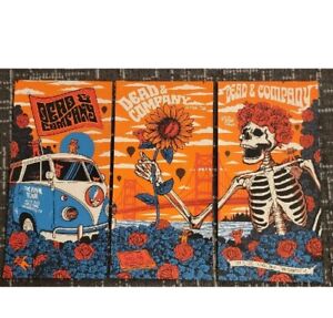 Dead and Company San Francisco Three Poster Set 2023 Justin Helton. MINT CONDITI