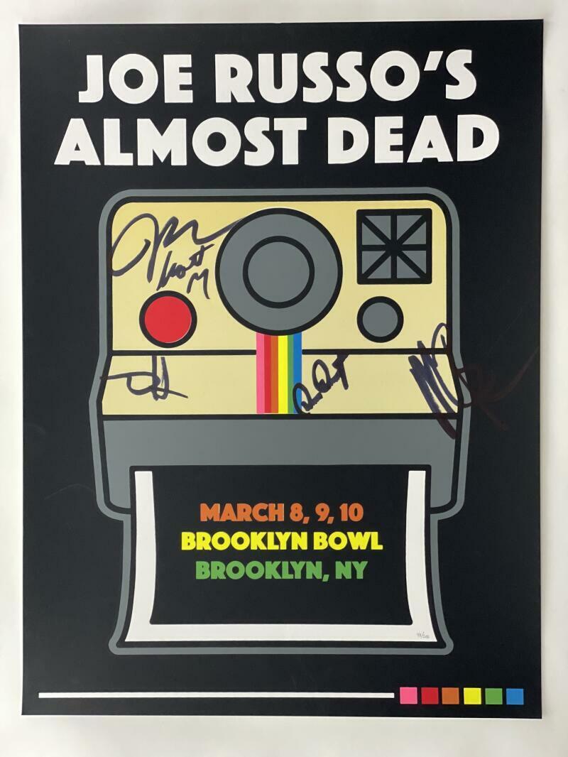 JOE RUSSO'S ALMOST DEAD SIGNED AUTOGRAPH 18X24 CONCERT TOUR POSTER GRATEFUL DEAD