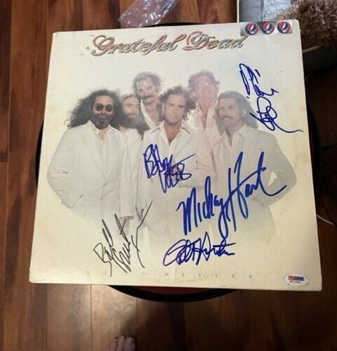 Grateful Dead Signed Lp Go To Heaven Weir Hunter Lesh Kreutzmann Hart PSA/DNA !!