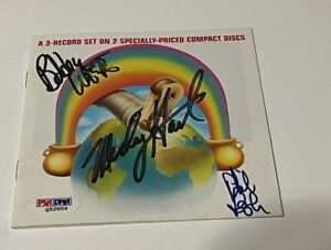Grateful Dead Signed Europe 72' Cd Bobby  Weir Phil Lesh Mickey Hart  PSA/DNA