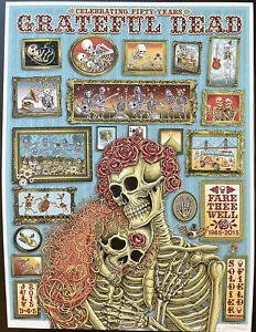 Grateful Dead GD50 Signed/Numbered Fare Thee Well Poster Emek 2015 Ultra Rare??