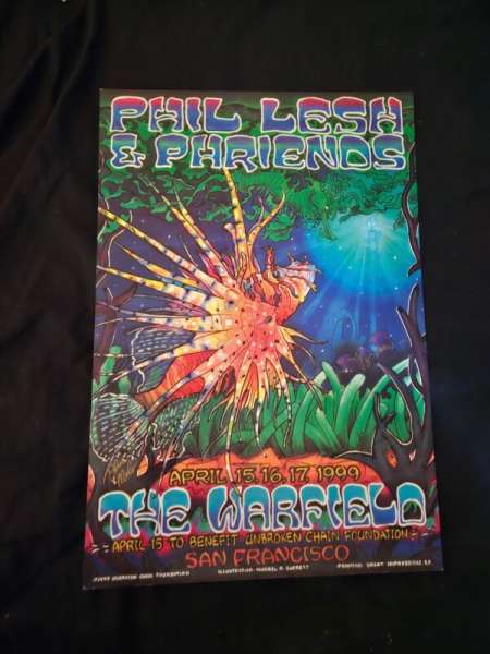 GRATEFUL DEAD PHISH TREY PAGE PHIL LESH KIMOCK FIRST PRINTING CONCERT POSTER
