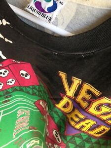 Grateful Dead 1992 Las Vegas Vintage Shirt Liquid Blue Mega Print Ultra Rare GDM