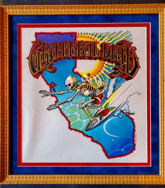 1 of Kind Original Grateful Dead Surf Skeleton Rick Griffin Pellon AOR "Poster"