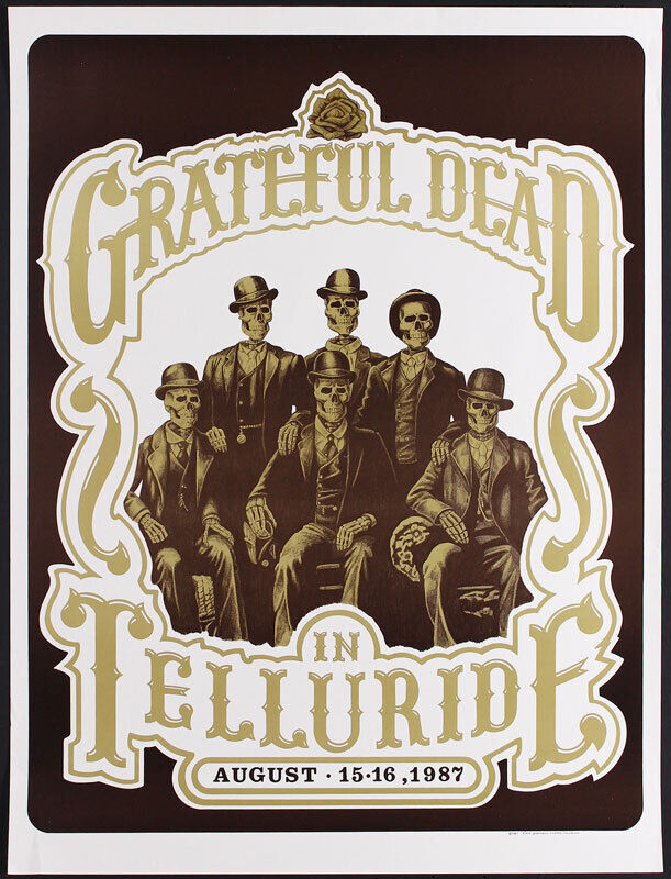 Scarce Grateful Dead 1987 Telluride Poster Original First Edition First State